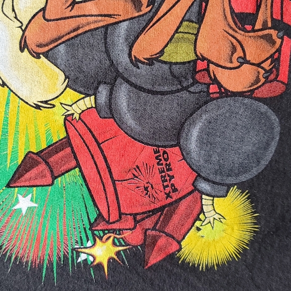 LOONEY TUNES TEE SHORT SLEEVE CREWNECK TSHIRT WILE E COYOTE BOXY LARGE MENS TOP - Picture 11 of 14